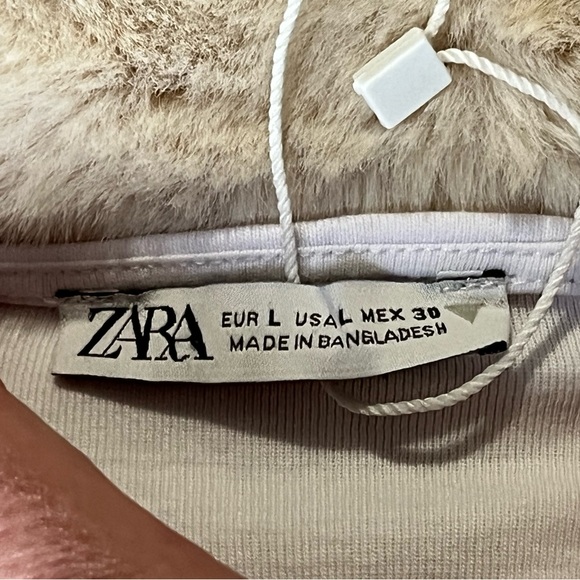 *NWT* Zara white halter crop top. Size L - Picture 5 of 5